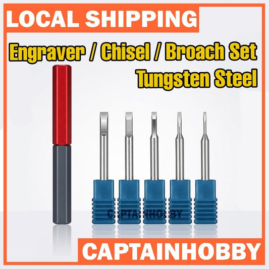 Premium Engraver/ Chisels/ Push Broach Set 0.1mm-1mm 5in1  for Gundam Gunpla Tamiya Model Building