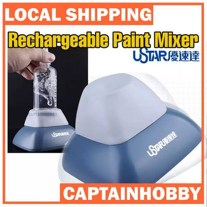 Rechargeable Electric Paint Shaker Mixer by USTAR UA-90930 for Gundam Gunpla Model Paint Airbrushing