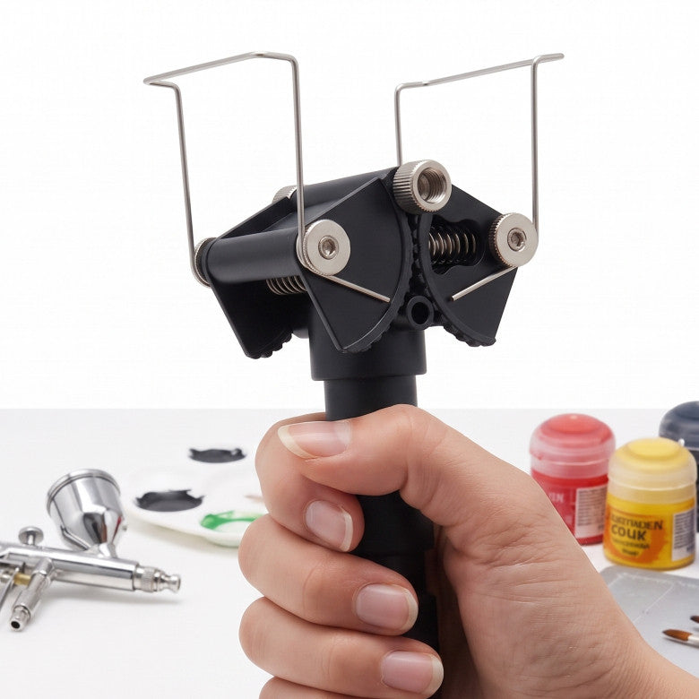 Model Painting Stand Rotating Turntable w Clips for Airbrush Spray RC Car Body Shell MINI 4WD 74522