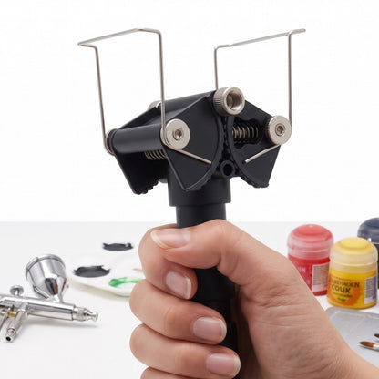 Model Painting Stand Rotating Turntable w Clips for Airbrush Spray RC Car Body Shell MINI 4WD 74522