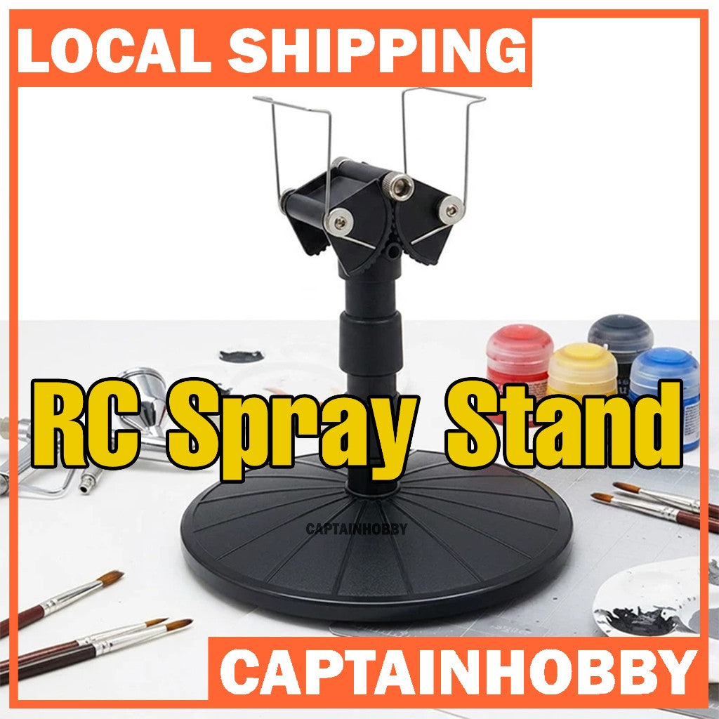 Model Painting Stand Rotating Turntable w Clips for Airbrush Spray RC Car Body Shell MINI 4WD 74522