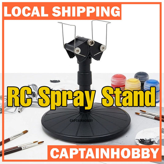 Model Painting Stand Rotating Turntable w Clips for Airbrush Spray RC Car Body Shell MINI 4WD 74522