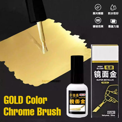 Mirror Chrome Paint Pen Gold Silver – High Gloss Metal Coloring for Stainless Steel DIY